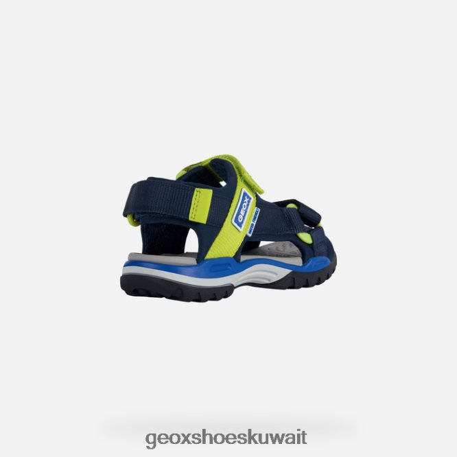 Geox BLL84T1317 Borealis Boy Navy/Lime Green