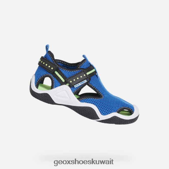 Geox BLL84T1348 Wader Junior Royal/Fluogreen