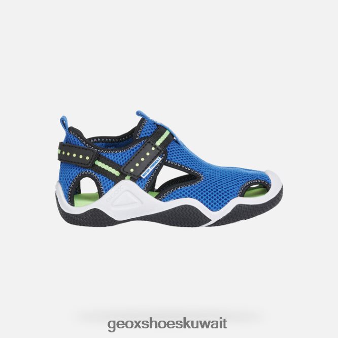 Geox BLL84T1348 Wader Junior Royal/Fluogreen