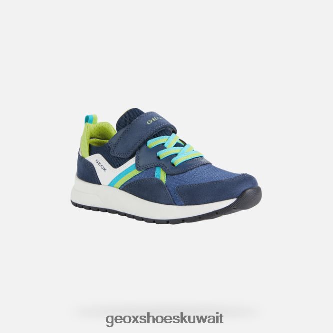 Geox BLL84T1394 Briezee Boy Navy/Lime