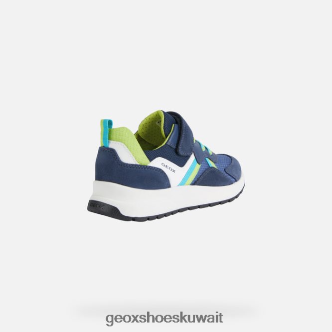 Geox BLL84T1394 Briezee Boy Navy/Lime