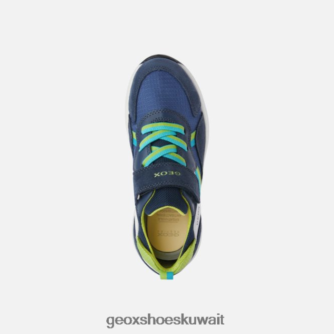 Geox BLL84T1394 Briezee Boy Navy/Lime