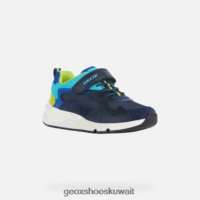 Geox BLL84T1977 Rooner Boy Navy/Lime