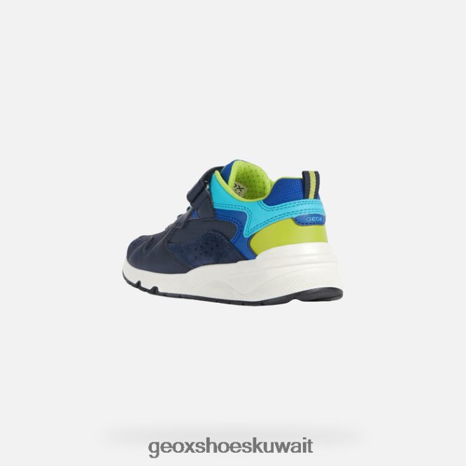 Geox BLL84T1977 Rooner Boy Navy/Lime