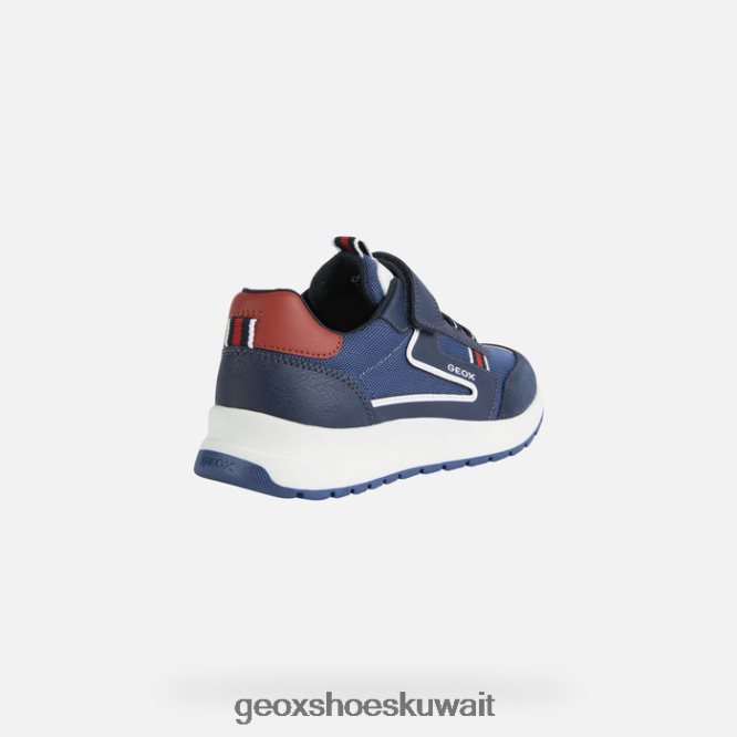 Geox BLL84T1980 Briezee Boy Navy/Red