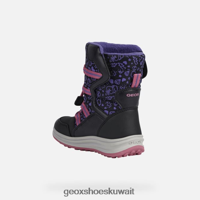 Geox BLL84T1254 Roby Girl Black/Fuchsia