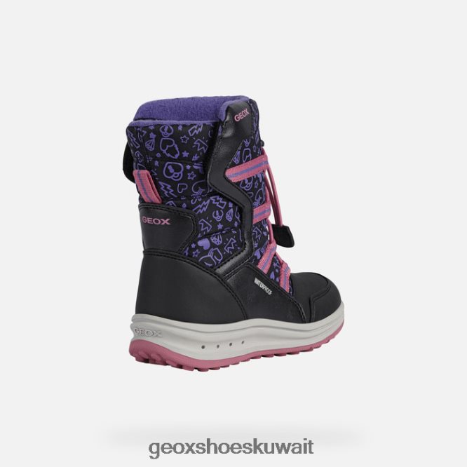 Geox BLL84T1254 Roby Girl Black/Fuchsia