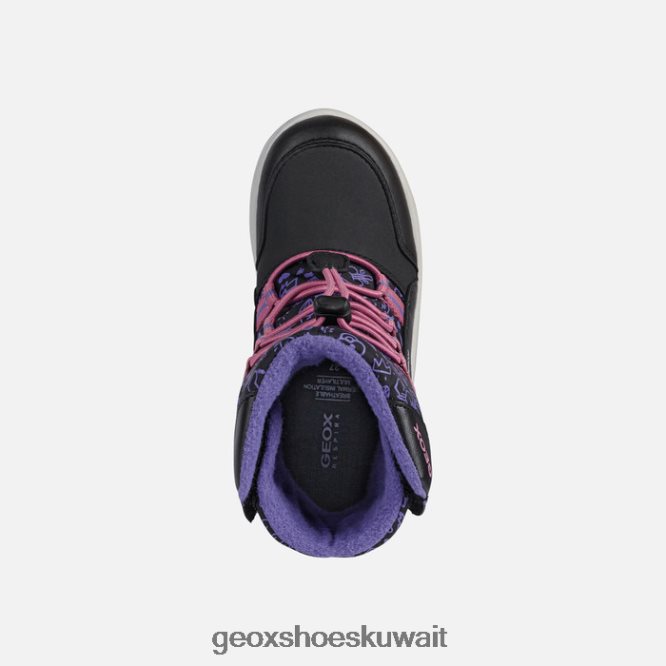 Geox BLL84T1254 Roby Girl Black/Fuchsia