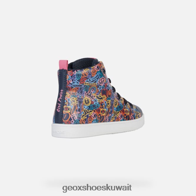 Geox BLL84T1146 Kathe Girl Navy/Fuchsia