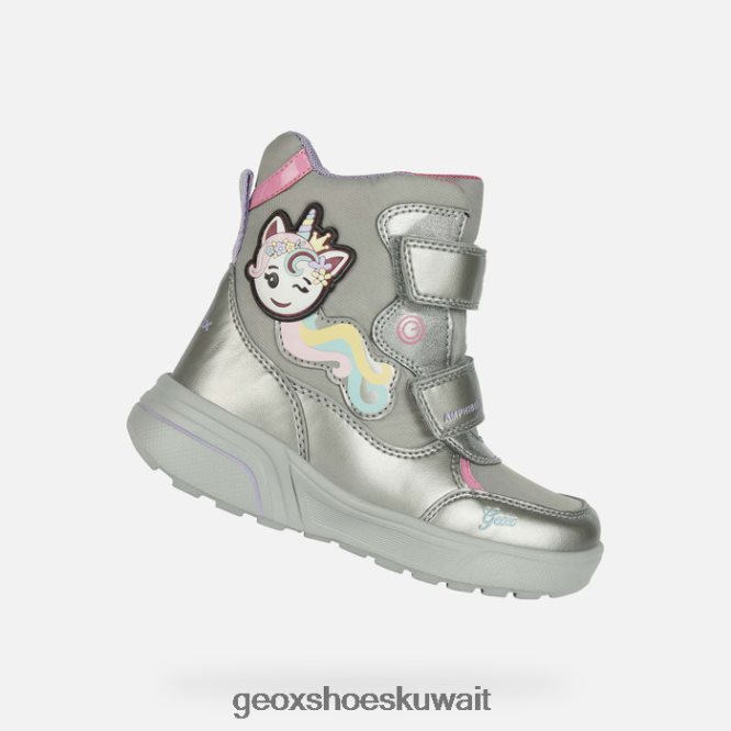 Geox BLL84T1186 Sveggen Abx Girl Dark Silver/Fuchsia