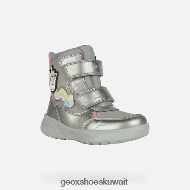 Geox BLL84T1186 Sveggen Abx Girl Dark Silver/Fuchsia