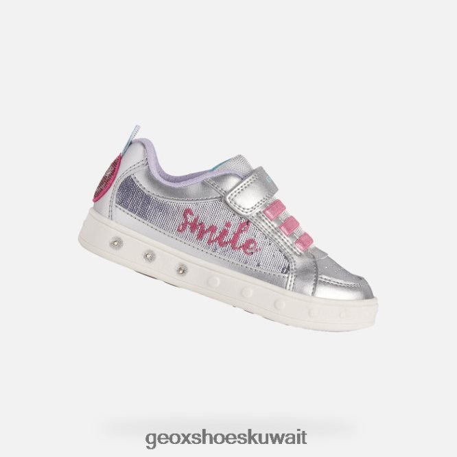 Geox BLL84T1220 Skylin Girl Silver/Fuchsia