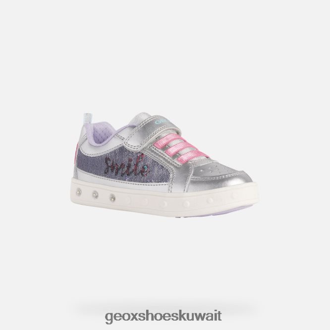 Geox BLL84T1220 Skylin Girl Silver/Fuchsia