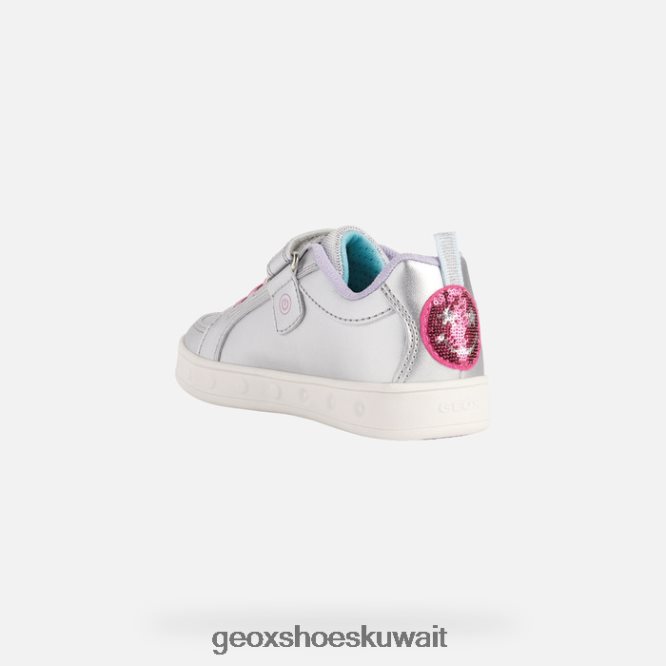 Geox BLL84T1220 Skylin Girl Silver/Fuchsia