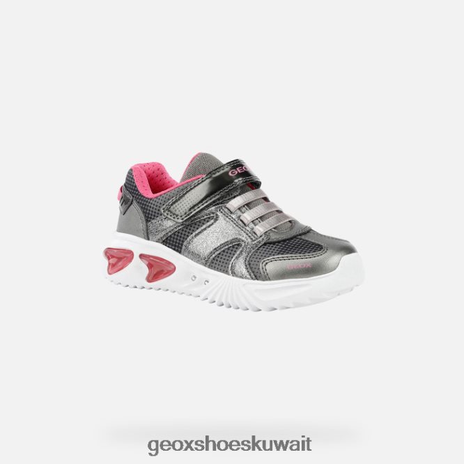 Geox BLL84T1229 Assister Girl Dark Silver/Fuchsia