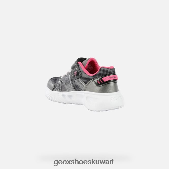 Geox BLL84T1229 Assister Girl Dark Silver/Fuchsia