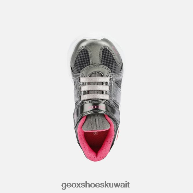 Geox BLL84T1229 Assister Girl Dark Silver/Fuchsia