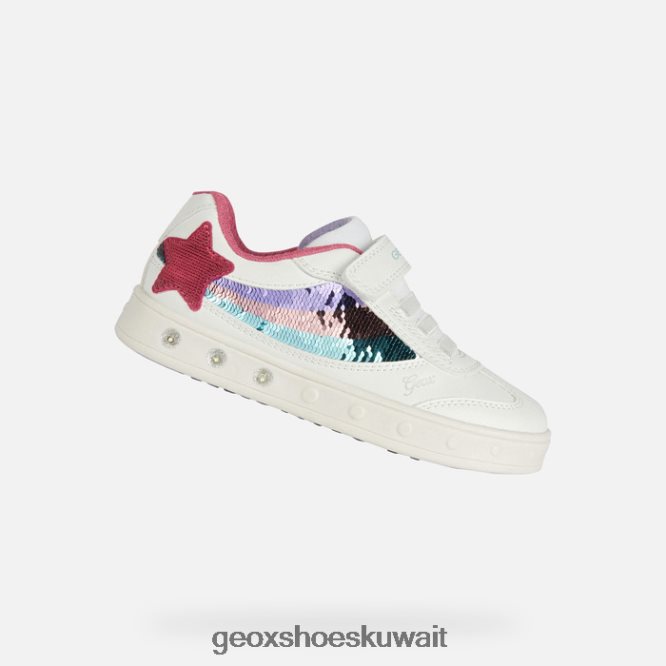 Geox BLL84T1879 Skylin Girl White/Multicolor