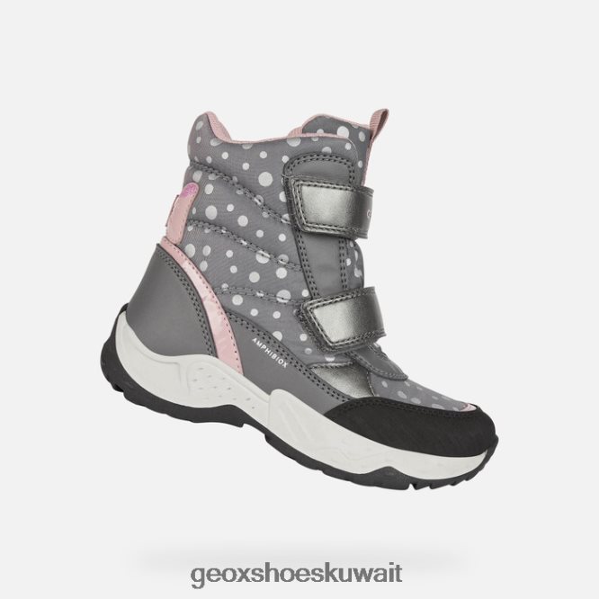 Geox BLL84T1111 Sentiero Abx Girl Dark Grey/Rose