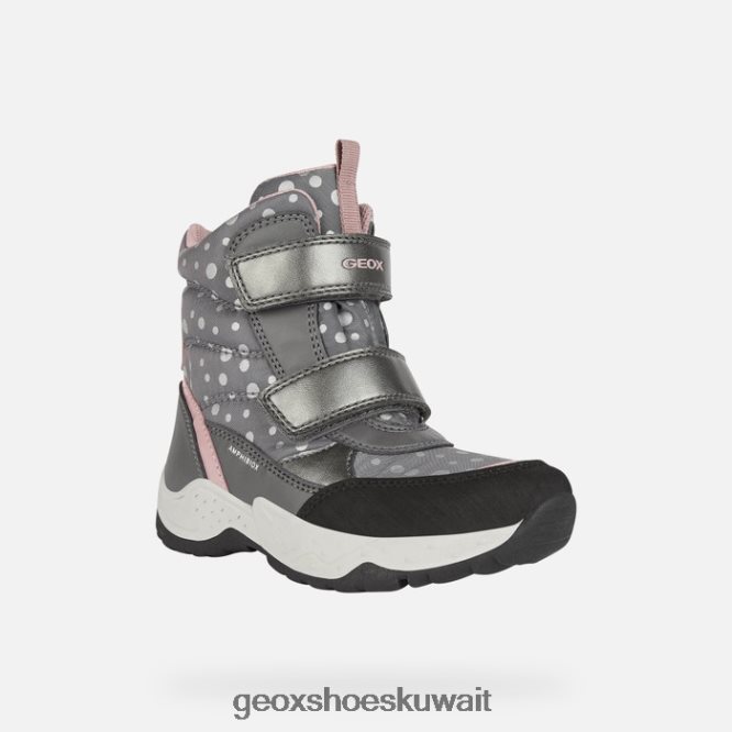 Geox BLL84T1111 Sentiero Abx Girl Dark Grey/Rose