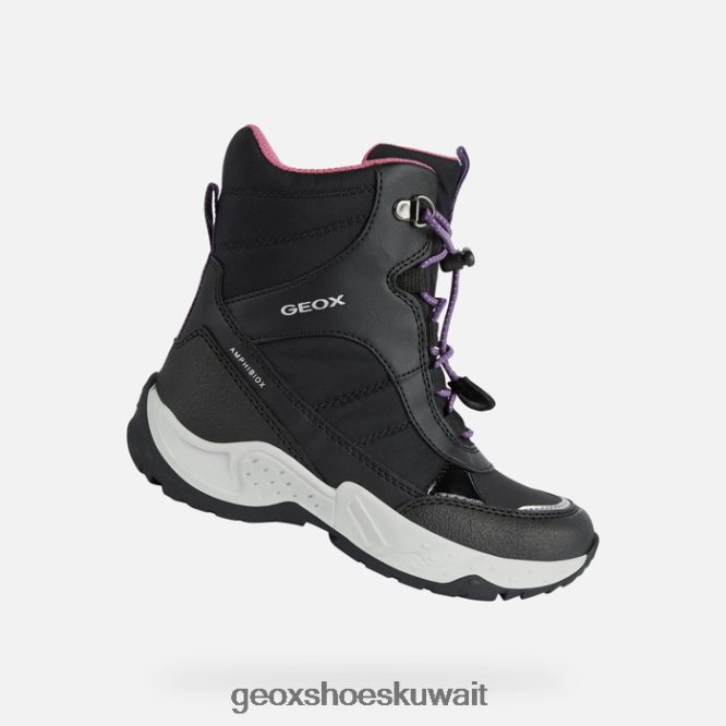 Geox BLL84T7 Sentiero Abx Girl Black/Fuchsia