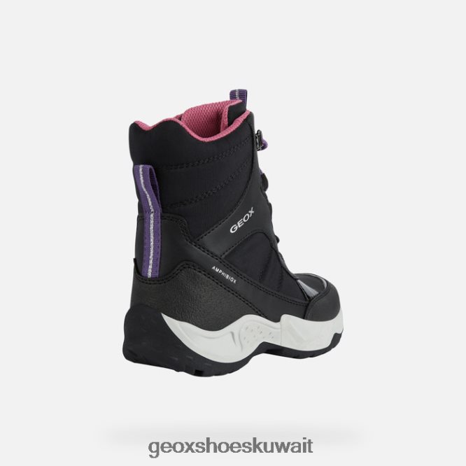 Geox BLL84T7 Sentiero Abx Girl Black/Fuchsia