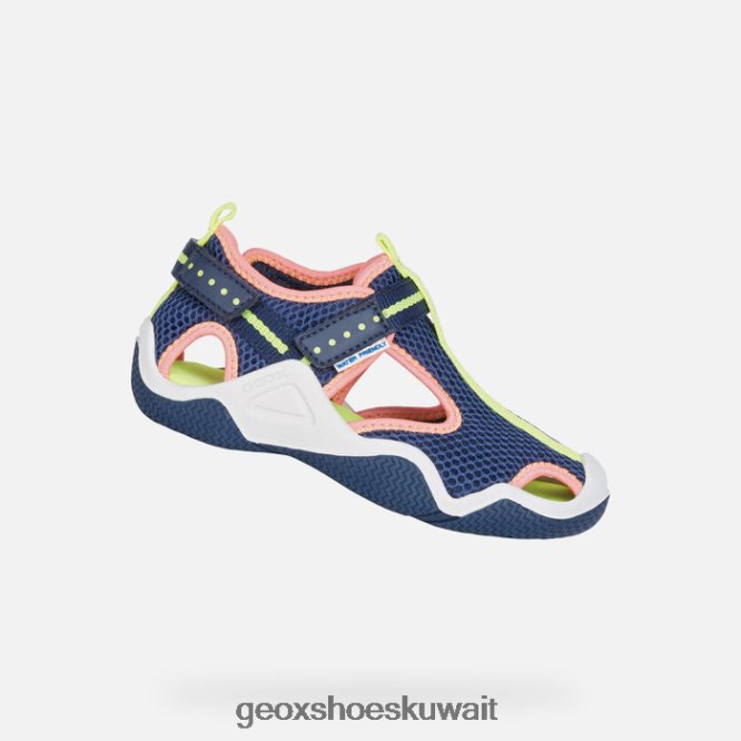 Geox BLL84T1048 Wader Junior Navy/Fluo Fuchsia