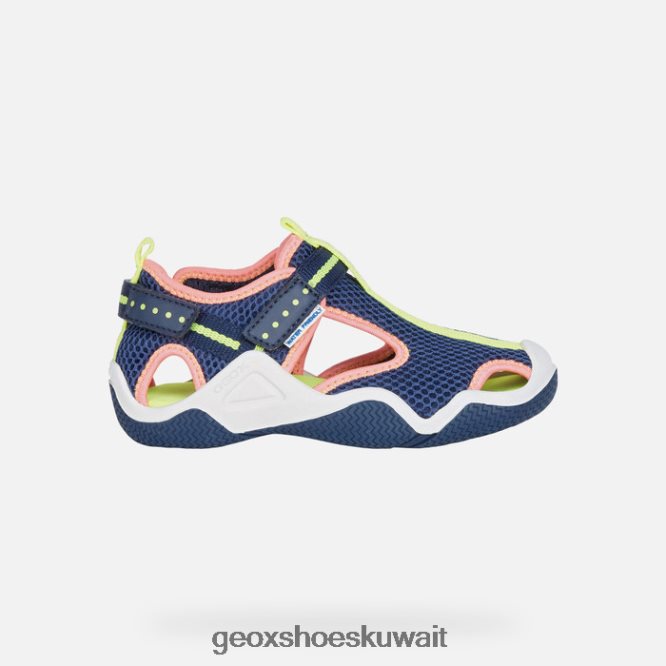 Geox BLL84T1048 Wader Junior Navy/Fluo Fuchsia