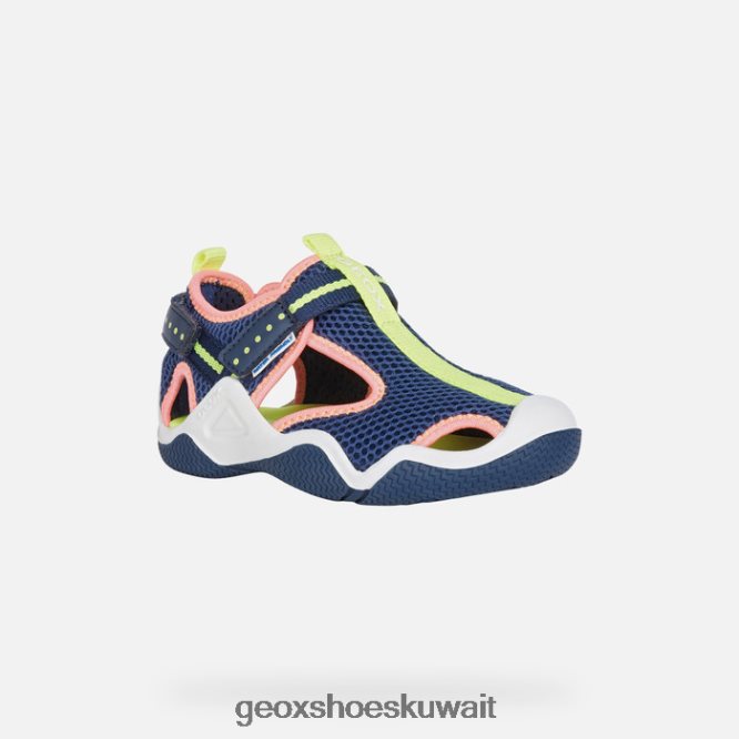 Geox BLL84T1048 Wader Junior Navy/Fluo Fuchsia