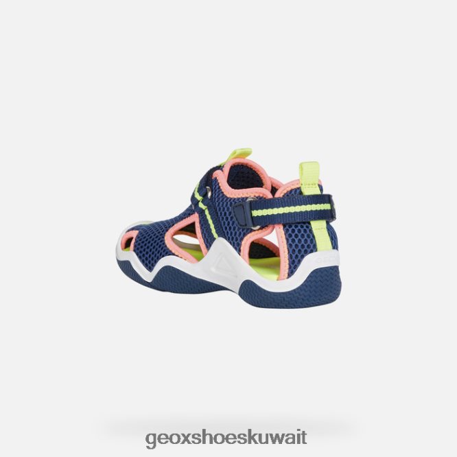 Geox BLL84T1048 Wader Junior Navy/Fluo Fuchsia