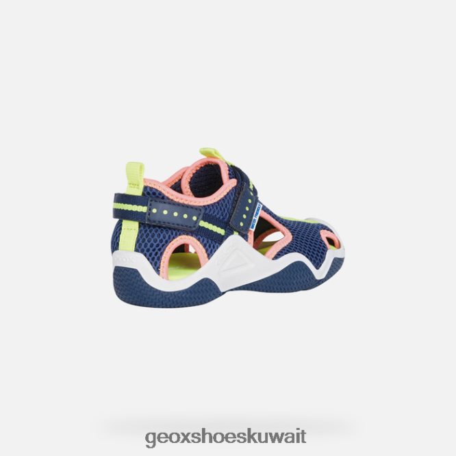 Geox BLL84T1048 Wader Junior Navy/Fluo Fuchsia