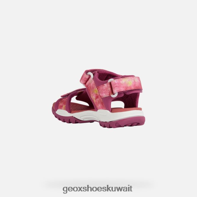 Geox BLL84T1080 Borealis Girl Cyclamen/Light Coral
