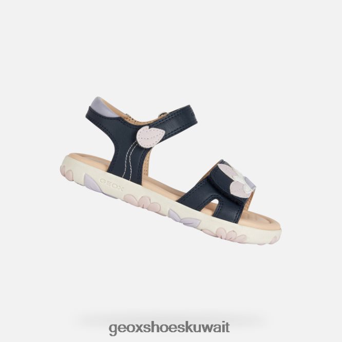 Geox BLL84T1087 Sandal Haiti Girl Navy/Pink