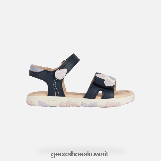 Geox BLL84T1087 Sandal Haiti Girl Navy/Pink