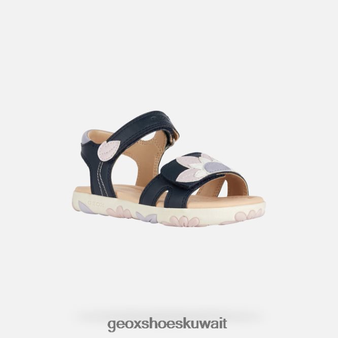 Geox BLL84T1087 Sandal Haiti Girl Navy/Pink