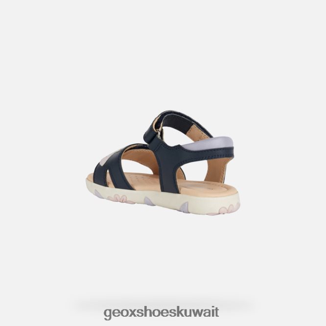 Geox BLL84T1087 Sandal Haiti Girl Navy/Pink