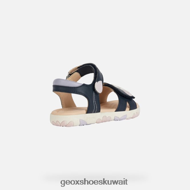 Geox BLL84T1087 Sandal Haiti Girl Navy/Pink