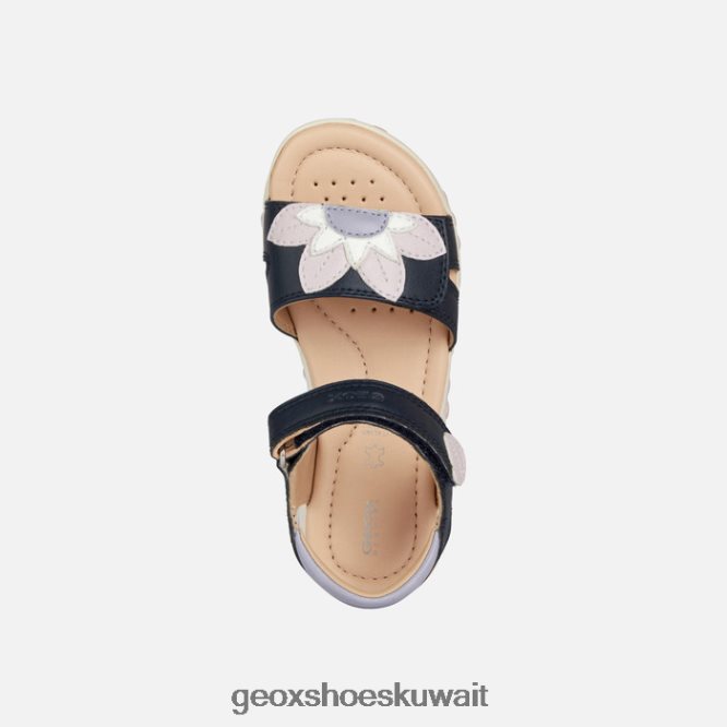 Geox BLL84T1087 Sandal Haiti Girl Navy/Pink