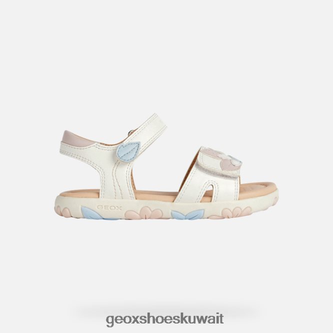 Geox BLL84T1088 Sandal Haiti Girl White/Light Rose