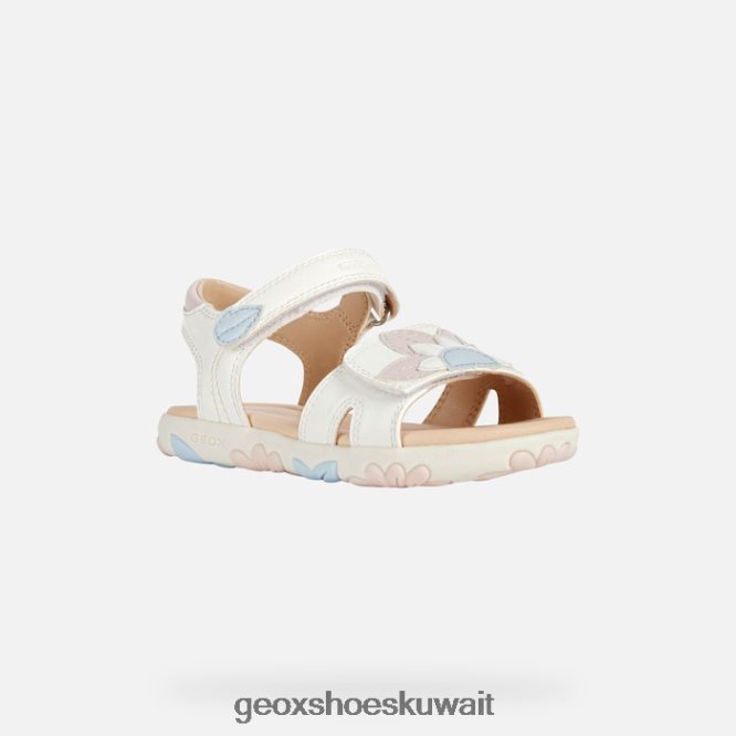 Geox BLL84T1088 Sandal Haiti Girl White/Light Rose