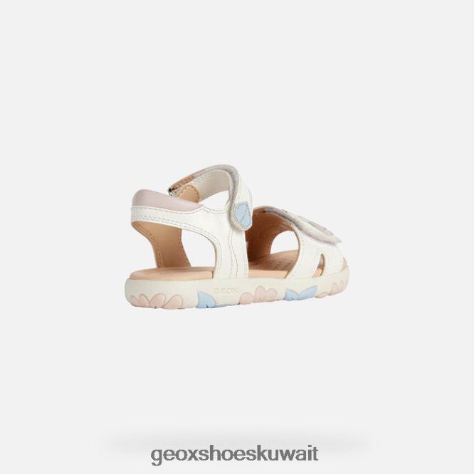Geox BLL84T1088 Sandal Haiti Girl White/Light Rose