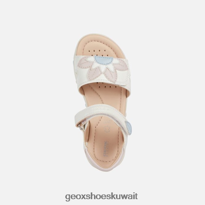 Geox BLL84T1088 Sandal Haiti Girl White/Light Rose