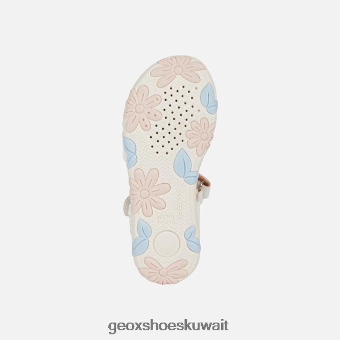 Geox BLL84T1088 Sandal Haiti Girl White/Light Rose