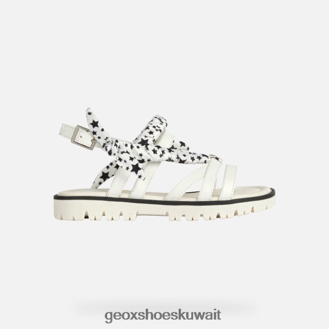 Geox BLL84T1139 Sandal Starblush Girl White
