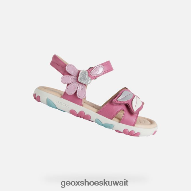 Geox BLL84T1176 Sandal Haiti Girl Fuchsia/Dk Pink
