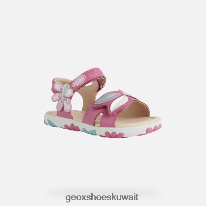 Geox BLL84T1176 Sandal Haiti Girl Fuchsia/Dk Pink