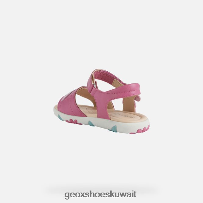Geox BLL84T1176 Sandal Haiti Girl Fuchsia/Dk Pink