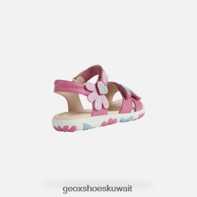 Geox BLL84T1176 Sandal Haiti Girl Fuchsia/Dk Pink