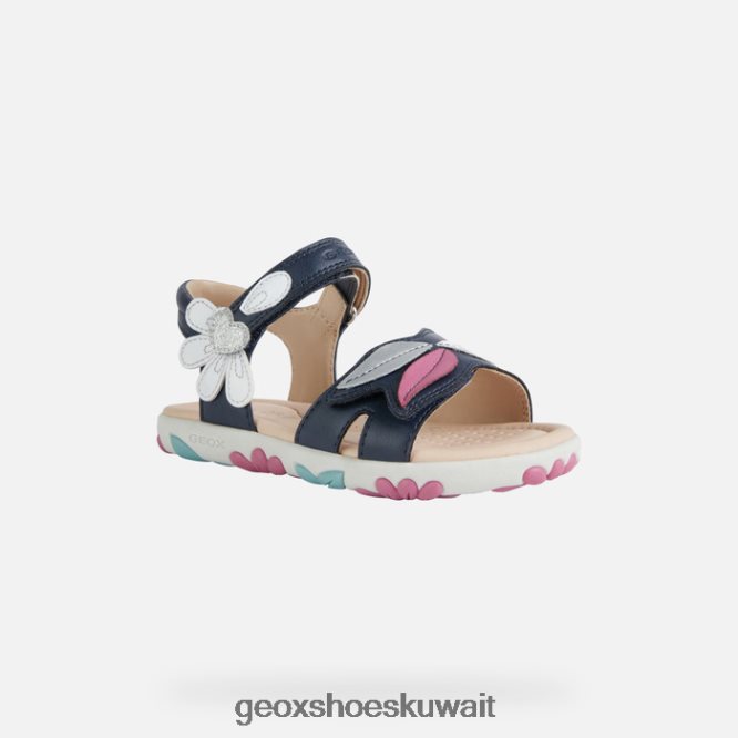 Geox BLL84T1177 Sandal Haiti Girl Navy/White