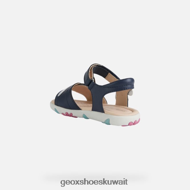Geox BLL84T1177 Sandal Haiti Girl Navy/White